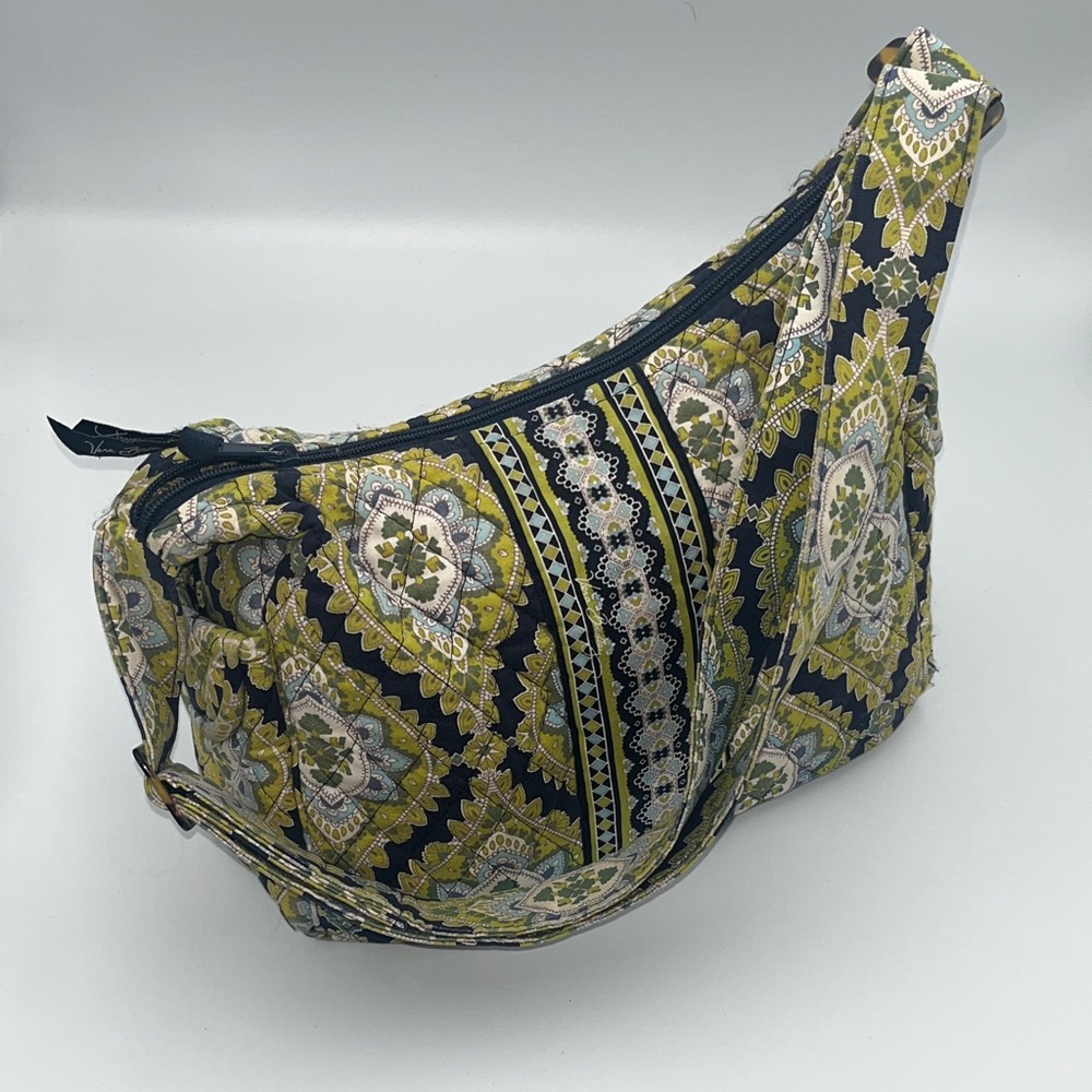 Vera Bradley Cambridge Pattern Shoulder Bag w/Adjustable Strap in Green & Blue